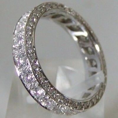 Handmade Promise Diamond ring 100% Real SSterling Silver