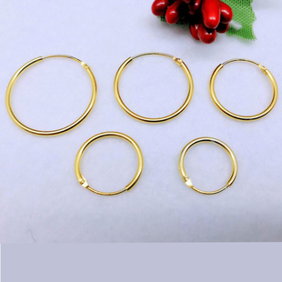 NewGolden 925 Sterling Silver Hoop Earrings Plated With Gold