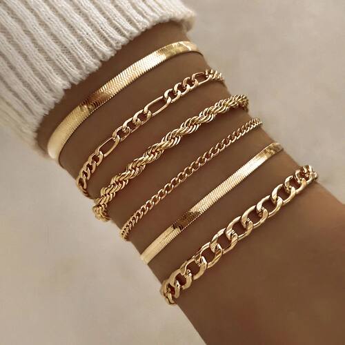 6Pcs/Set Cross-border Minimalist Jewelry Bohemian Layered