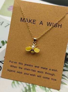 Bee Necklace Cute New Fashion Girl Women Necklace Golden