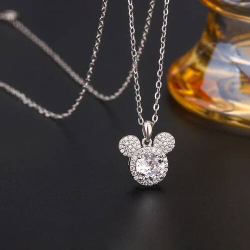 Sterling Silver Necklace Pendant Beautiful 5A Zircon For