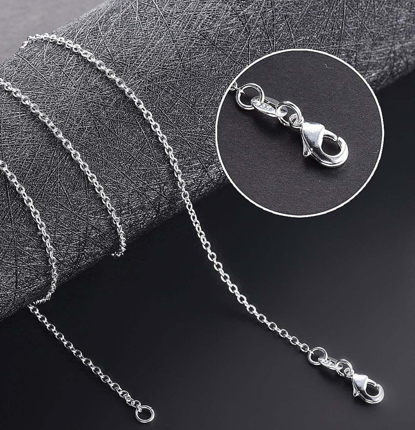 Wholesale 5pcs/Lot  925 Silver Necklace 16/18/20/22/24 Inch