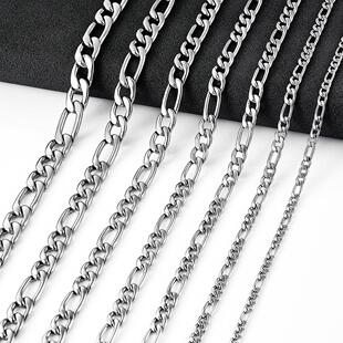 Steel Figaro Chain Men Quality Stainless High Link