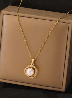 Korean Fashion Whirlpool Pearl Necklace for Woman Girl