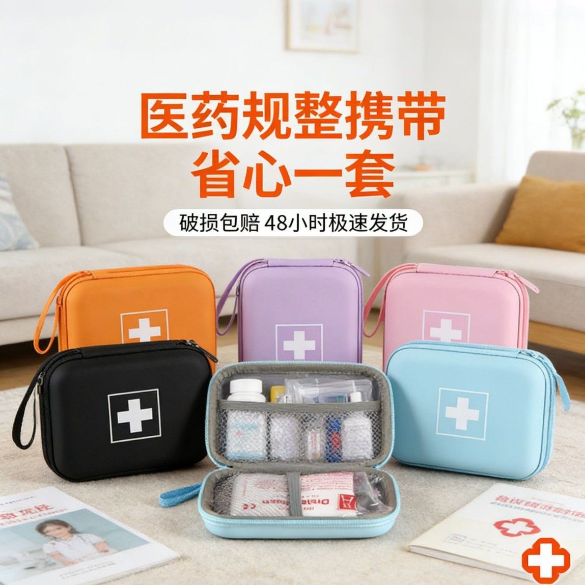 便携式医药收纳包迷你旅行随身小药包户外应急药品携带盒,收纳整理,吸尘器收纳架/盒/袋,淘宝优惠券,粉丝福利购,淘宝优惠卷