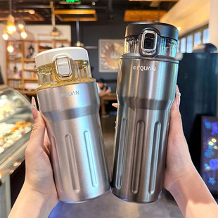 316L陶瓷内胆保温杯2025新款男士带茶隔泡茶水杯便携车载直饮杯子