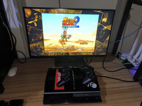 ps3游戏机双65厚机双手柄软破可玩ps2