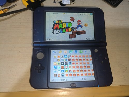 双ips新大三new 3dsll掌上游戏机上屏轻微压伤