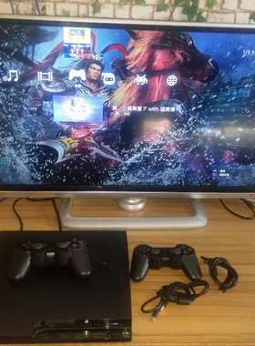 ps3 2512a游戏机双手柄可玩ps2游戏