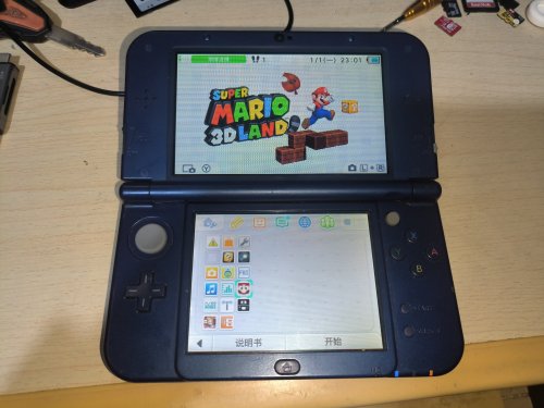 新大三new 3dsll掌上游戏机日版转轴小磨损掉漆