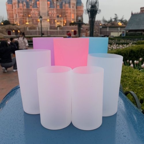 硅胶保温杯套防摔吸管杯透明耐磨