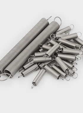 304不锈钢小拉簧拉力弹簧带钩拉伸弹簧线径0.3/0.5/0.6/0.8mm