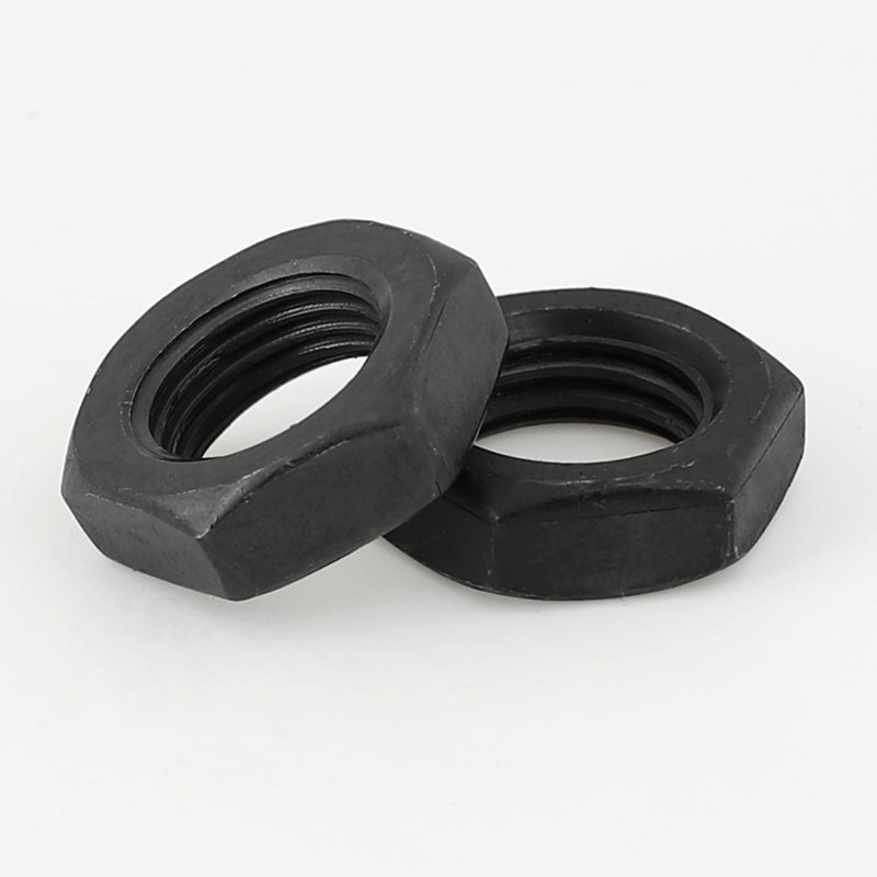 8级gb6172gb6173发黑六角薄螺母细牙扁螺母m6m8m10m12m14m16m36