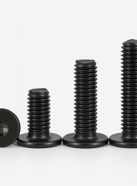 M2.5M3M4M5M6黑色304薄扁平头内六角螺丝薄头低头笔记本数码螺钉