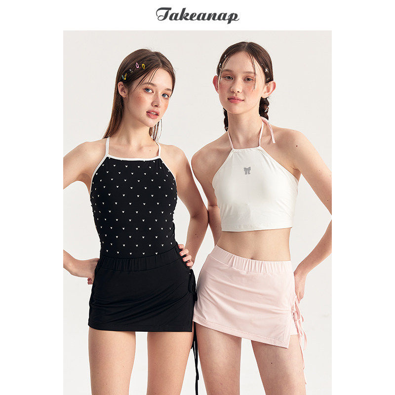 TAKEANAP午睡 分体泳衣女2026新款夏日保守防晒显瘦游泳三件套装