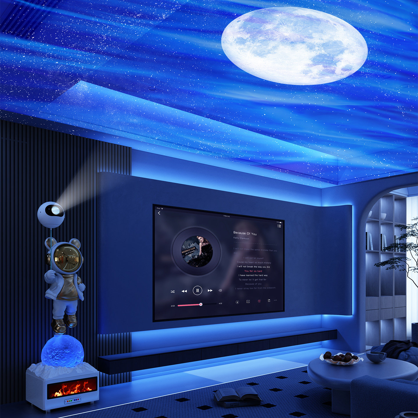 K歌落地摆件电视柜沙发旁边高端大气上档次太空人宇航员大型乔迁