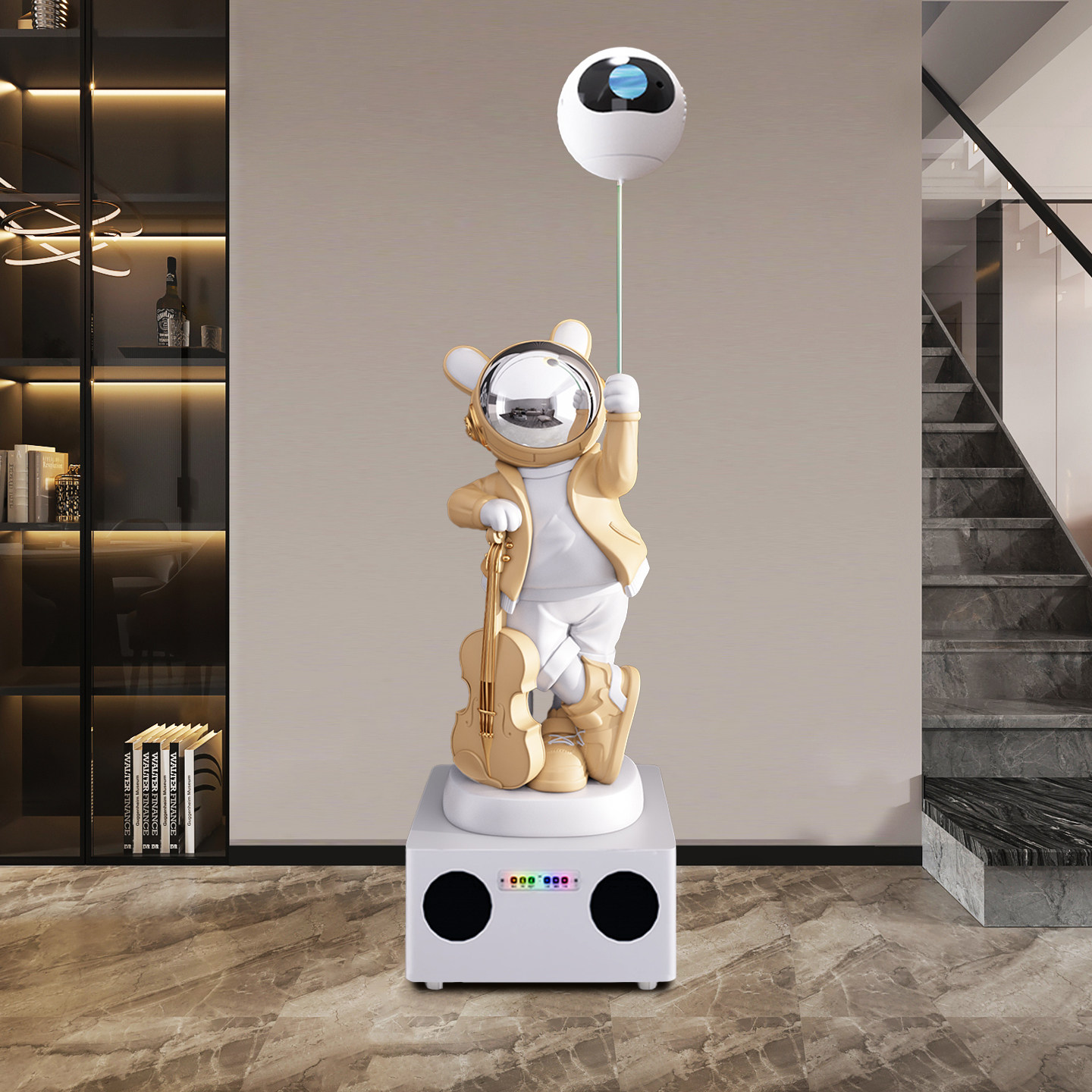 高端太空人K歌客厅沙发边电视机柜旁宇航员大摆件落地乔迁星空灯,家居饰品,落地摆件,淘宝优惠券,粉丝福利购,淘宝优惠卷