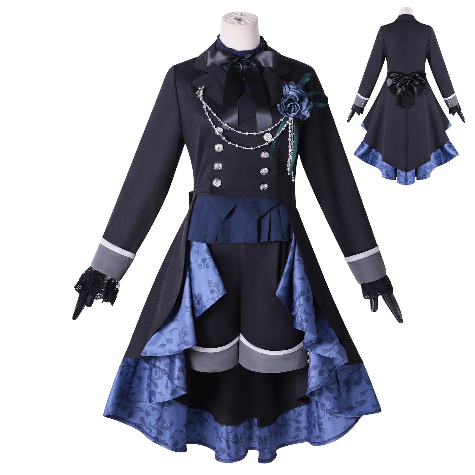 黑执事cos夏尔黑玫瑰cos服夏尔哥哥黑玫瑰游戏角色扮演cosplay服