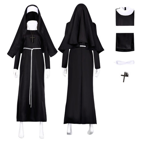 万圣节修女服cos服亚马逊热销性感修女cosplay裙子全套