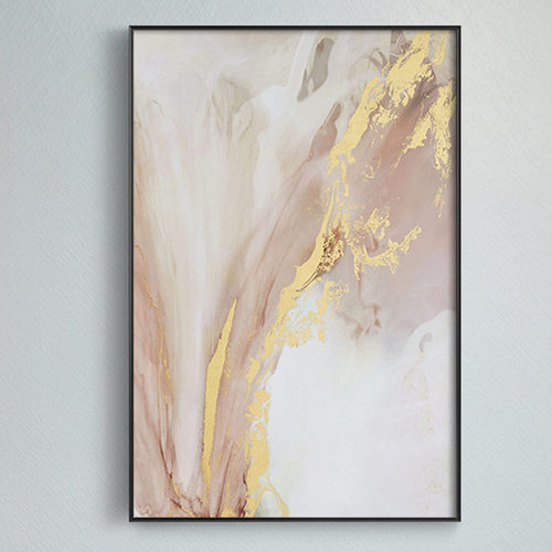 现代简约装饰画北欧抽象画客厅壁画酒店玄关挂画金箔画