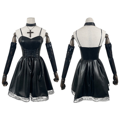 死亡笔记cos服DEATHNOTE弥海砂cos黑色连衣裙cosplay万圣节服装