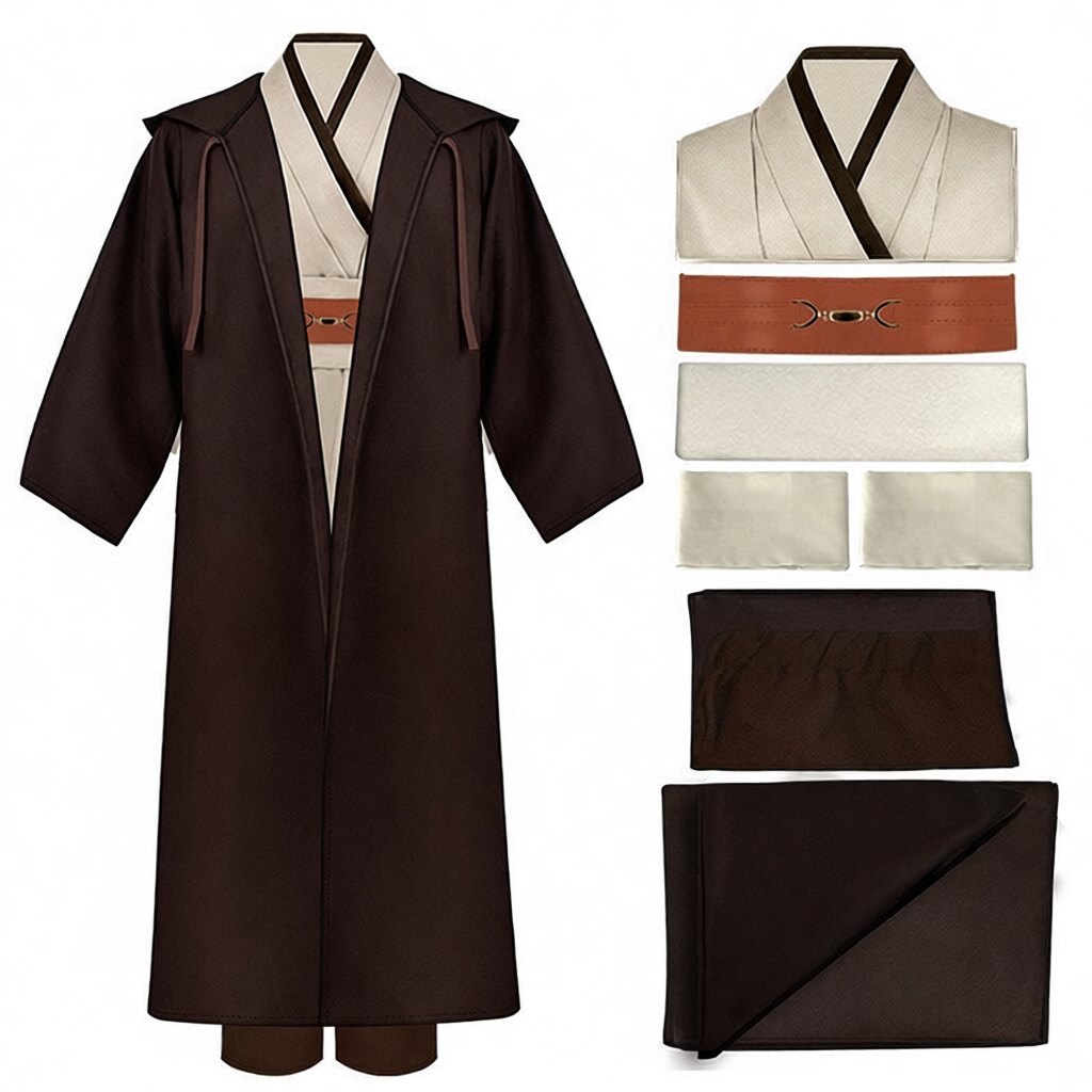 星球大战cos服绝地武士服欧比旺表演服万圣节二次元动漫cos服儿童