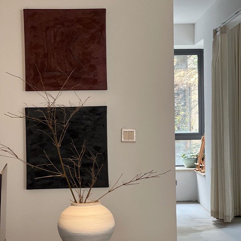 侘寂风民宿墙面装饰壁画小众艺术挂画高级感法式复古风家居装饰画