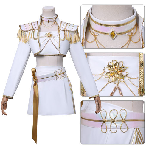 韩流女团K-POP猎魔女团cos服米拉白色款cosplay服装二次元