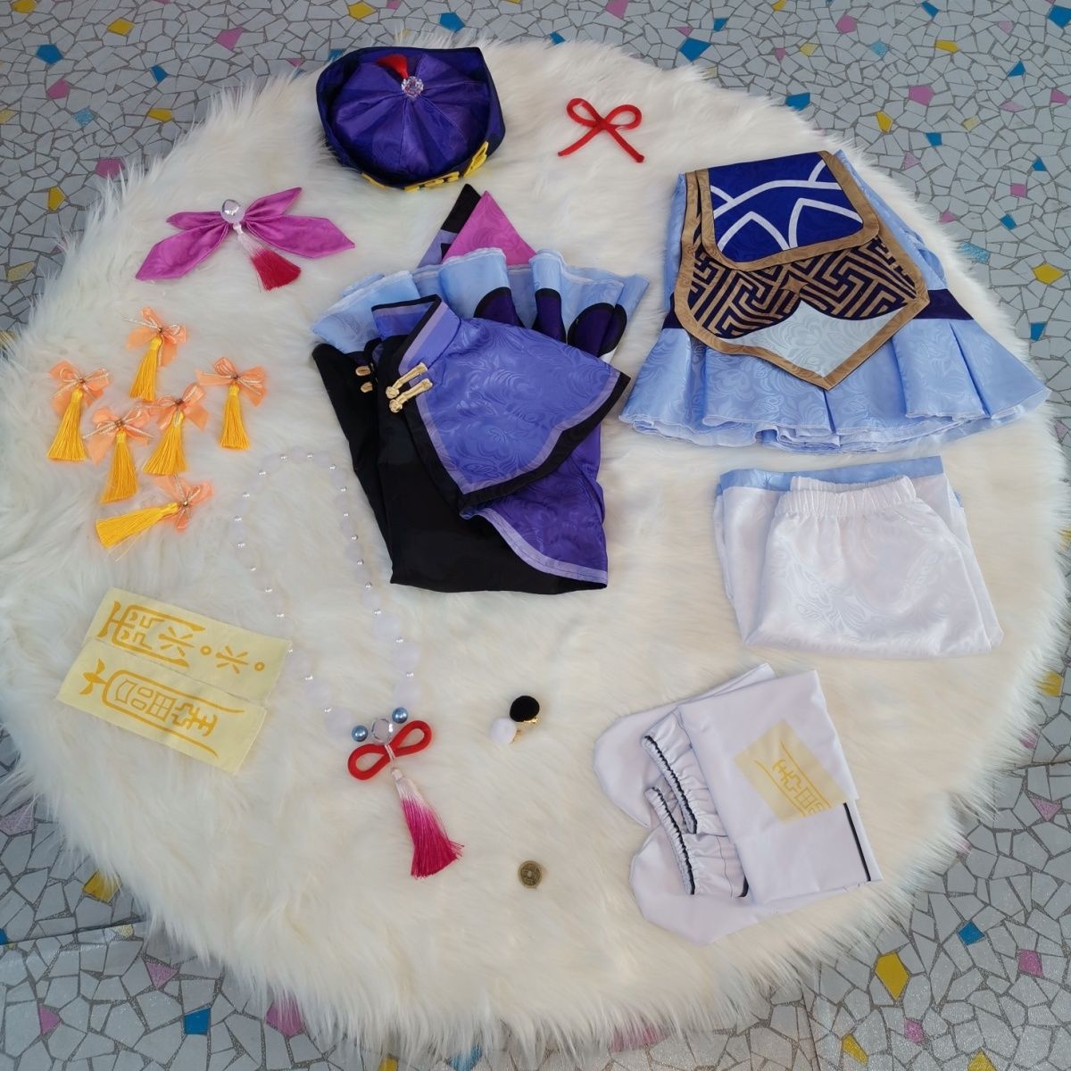 原神cos服七七cosplay冻冻回魂夜万圣节可爱萝莉烟绯瑶瑶装女