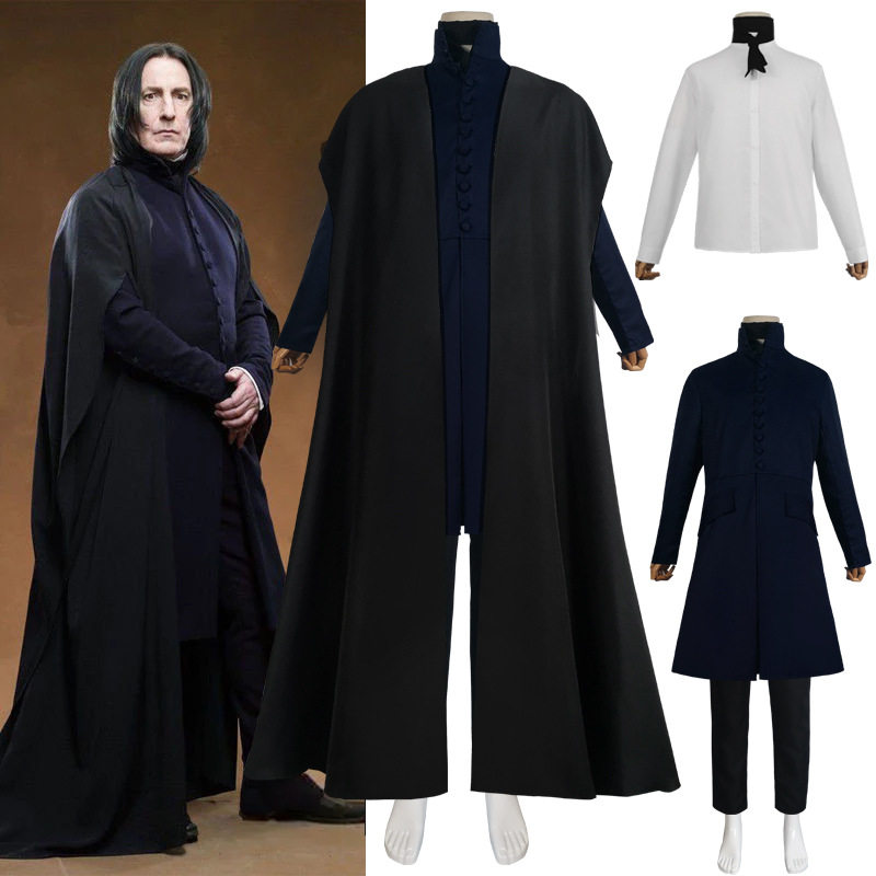 哈利波特斯内普教授cos服万圣节派对cosplay舞台表演出服套装