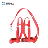 围杆作业爬杆防坠落 国昊电力 电工安全带半身双背式 缓冲包单双钩