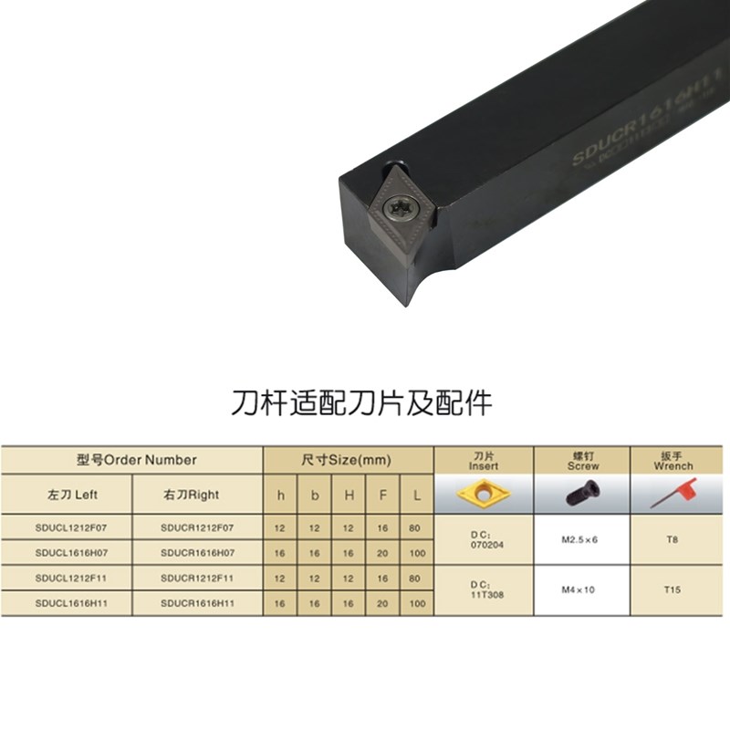 95度S型外圆车刀 SDUCR/SDUCL 1212H11/1616H11/2020K11/2525M11