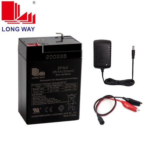 LONGWAY 3FM4电瓶奇动儿童电动童车蓄电池 3-FM-4(6V4.0AH /20HR)