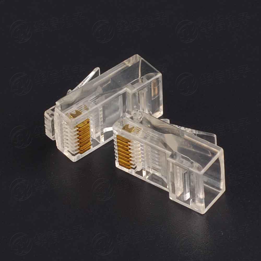 RJ45 8P8C水晶头RJ112芯/4芯电话水晶头6P2C/6P4C电话线4芯电话头