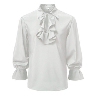 复古长袖外穿cos衬衫中世纪欧洲宫廷骑士扮演服装舞台话剧演出服