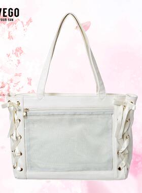 国内现货WEGO丝带痛丝皇吧唧包S码少女手拎休闲通勤二次元谷子包