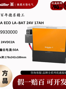 全新原装魏德米勒UPS 电池 2789930000 DURA ECO LA-BAT 24V 17AH