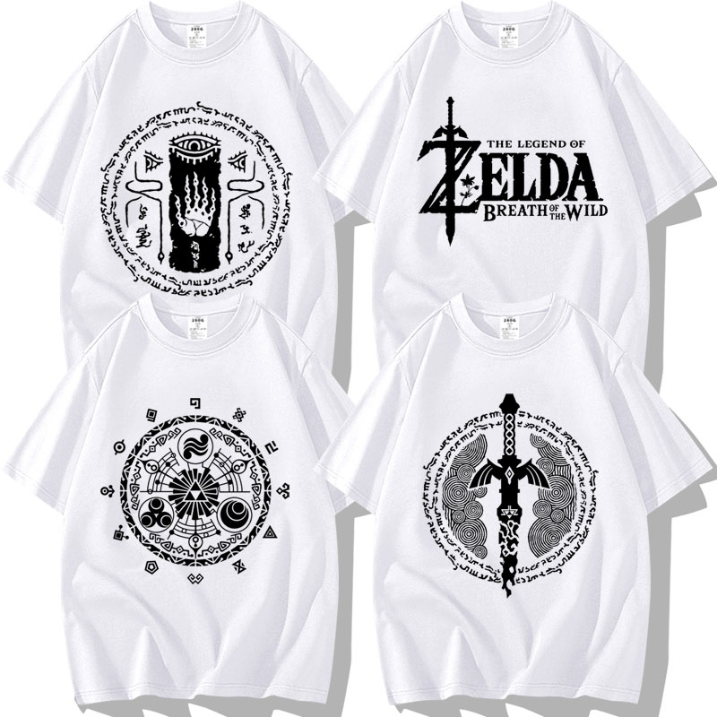 塞尔达传说林克图案印花T恤衣服