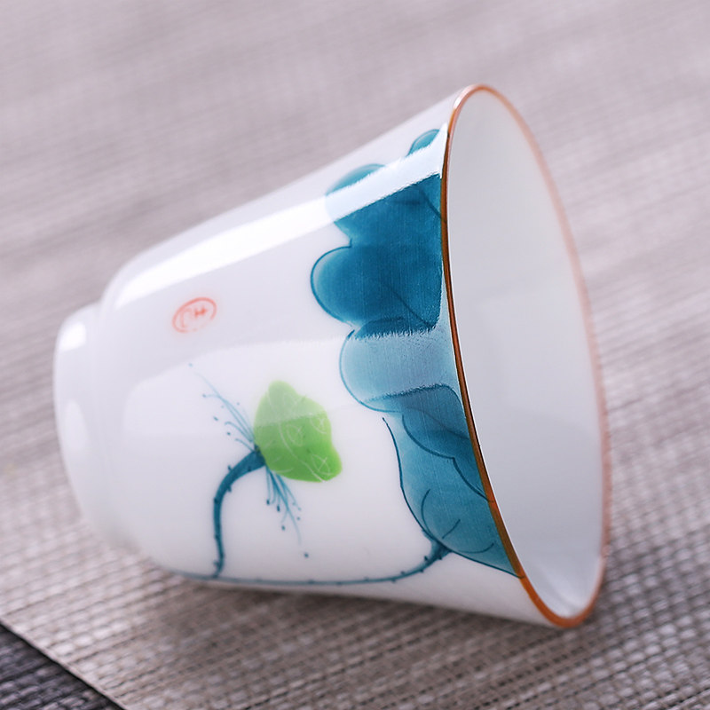 快速发货豪峰g白瓷茶杯主人杯纯手绘单杯陶瓷功夫小茶杯茶具茶盏,餐饮具,茶杯,淘宝优惠券,粉丝福利购,淘宝优惠卷