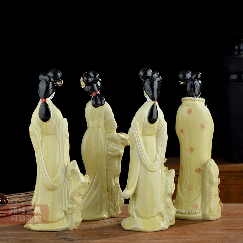 现货速发四季仙子嫦娥仙子何仙姑四美仕塑像神像佛像摆件