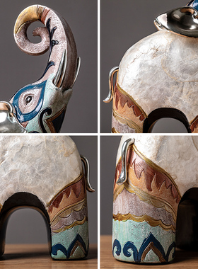 快速发货大象摆件客厅电视柜w酒柜装饰品家居轻奢高档办公室艺术