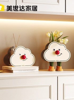 速发入户门口玄关放置物客收意架厅摆件纸巾盒办公桌云朵创纳装饰