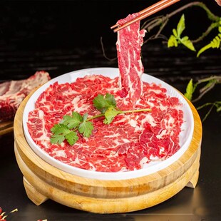 快速发货网红商用火锅店餐具现切牛肉吊龙摆盘仿瓷T密胺特色创意