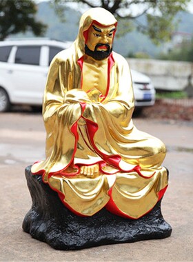 快速发货厂家直销树脂玻r璃钢佛像寺庙公分88cm达摩罗汉贴金彩绘