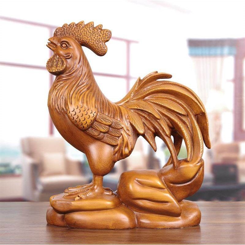 快速发货实木雕公鸡摆件招财镇宅十二生肖L鸡吉祥物装饰家居卧室,家居饰品,装饰摆件,淘宝优惠券,粉丝福利购,淘宝优惠卷