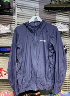 断码M/Adidas/阿迪达斯TERREX户外男士连帽轻薄夹克外套IS0272