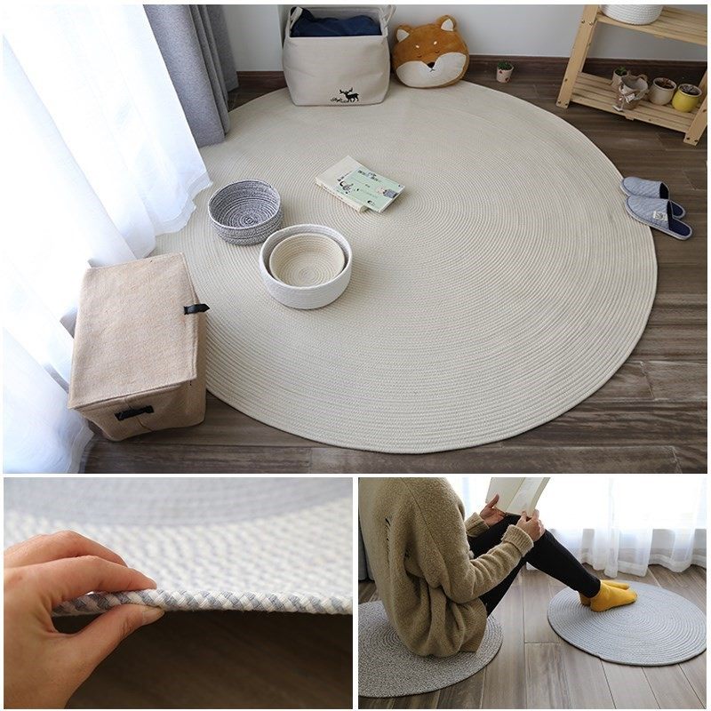 棉麻地毯北欧风格圆形编织地毯椅子吊篮棉麻手工棉线床边客厅定制|msdalam kategori rumah Fabrik, Carpet - dari Buy2taobao.com untuk memberikan perkhidmatan ejen Taobao profesional membeli