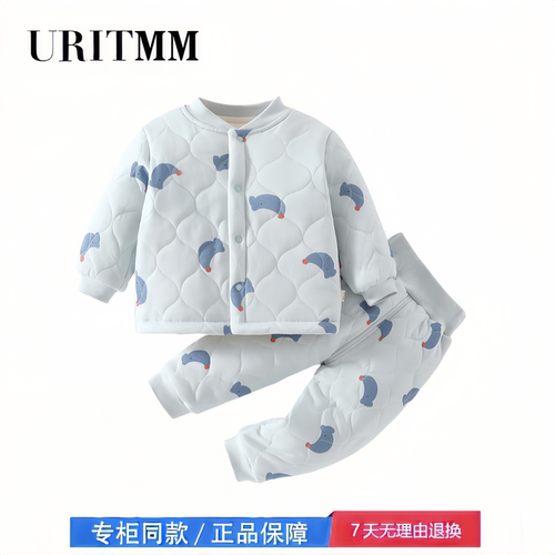 【撤柜专区】品牌专柜  婴儿衣服加厚背带裤分体套装防风保暖秋冬