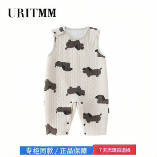 婴儿夹棉背带裤 折扣店撤柜 小月龄宝宝保暖内衣冬季 2折专区