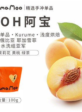 牛小咖MUMAMOO耶加雪菲浅TOH水洗组亚军阿宝烘精品咖啡豆手冲100g